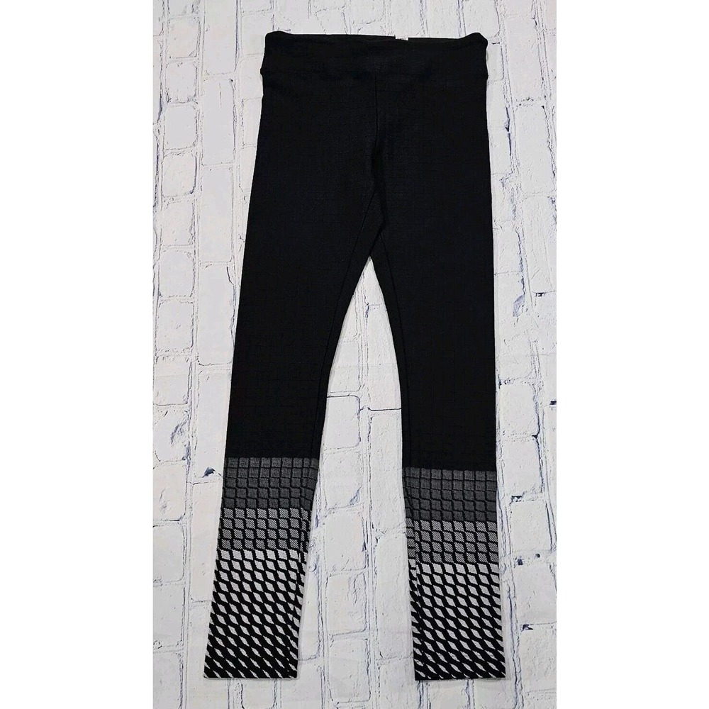 Koral Activewear Gradient High Rise Knit Legging Tight Black Gray WOMENS SZ M